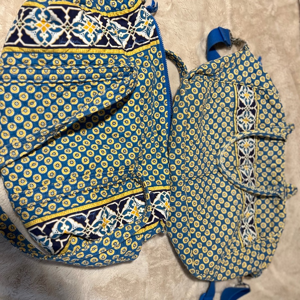 Vera Bradley Blue and Yellow Travel Bag